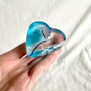 Heart-shaped Glass Paperweight